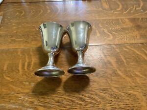 Lord Say Brook By International Silver Co Goblets Sterling 2pc 