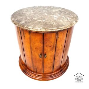 Henredon Style Marble Drum Table