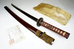 Authentic Antique Japanese Samurai Wakizashi Sword Nihonto Katana In Koshirae