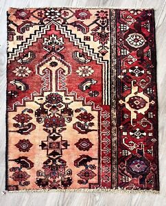 Tribal Turkish Vintage Oriental Geometric Area Rug Hand Knotted Wool 2 9x3 4