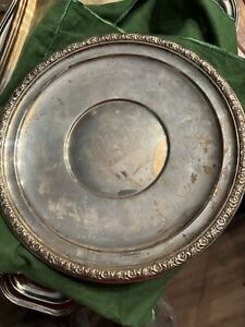 Vintage International Sterling Silver 10 1 2 D Round Tray Plate Prelude H229