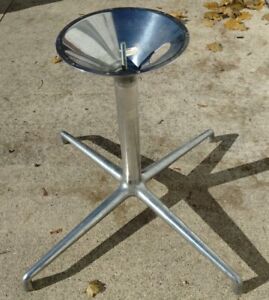 Vintage Steelcase Industrial Grade Aluminum Table Base Mcm 27x39 5 Wide Stance