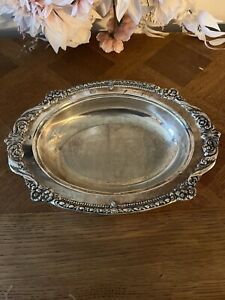 Sheridan Silverplate Vintage Ornate Oval Serving Dish