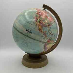 Replogle World Ocean Series 10 Spinning World Globe Rotating Axis Gold Stand