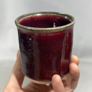 Antique Chinese Ox Blood Red Langyao Qing Dynasty Porcelain Cup Mug
