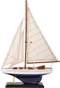 16 Wooden Sailboat Decor Classic Columbia America S Cup Ship Model Nautical Yac