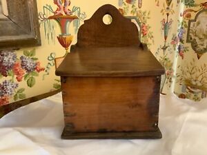 Antique French Wooden Salt Box
