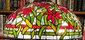 Antique Tiffany Studios Reproduction Susan Flower Leaded Glass Lamp Shade