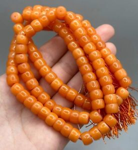 Wonderful Vintage Amber Butterscotch Antique Baltic Amber Pray Beads