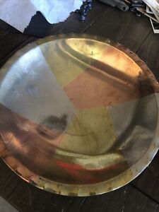 Vintage Metales Casados Mexico Silver Copper Brass Modernist Bowl Dish 7 5 