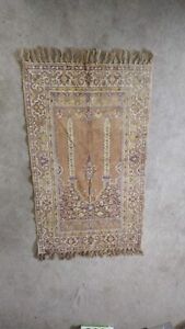 Anatolian Prayer Rug Turkish Hand Knotted Red Traditional Carpet