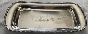 Vintage Poole Silver Company 12 5 Bread Tray Silverplated Decor Epns 1057