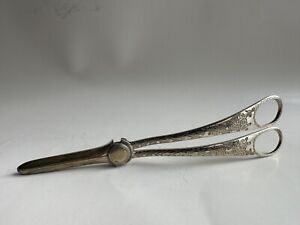 Antique Vintage W Hss Silver Grape Scissors