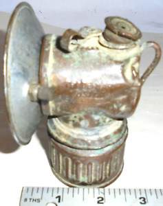 Antique Justrite Streamlined Brass Coal Miner S Carbide Light Mining Lamp Mine