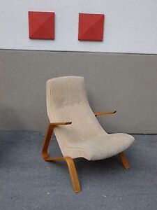 Early Knoll Eero Saarinen Grasshopper Chair Birdseye Maple Arms Original Cond P