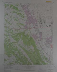 Vintage Usgs Topographic Map Dublin California Printed 1973 Wall Art