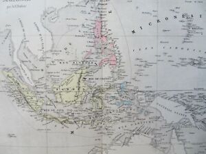 Southeast Asia Malaysia Indonesia Philippines Jakarta Manila 1855 Dufour Map