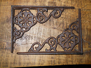 4 Cast Iron Antique Style Web Brackets Garden Braces Shelf Bracket