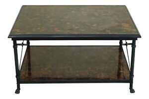 F49396ec Maitland Smith Regency Style Iron Bronze Base Coffee Table