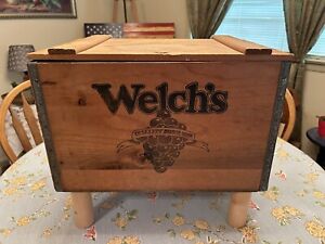 Vintage Wooden Welch S Grape Company Storage Table