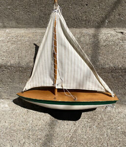 Antique Sailboat Model With Sail