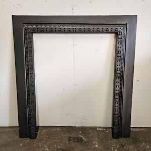 Antique Victorian Cast Iron Fireplace Insert Frame Surround Restored F134 