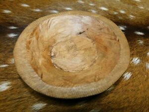  Carved Wooden Dough Bowl Primitive Wood Trencher Tray Rustic Home Decor 5 7 