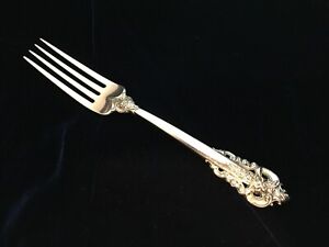 Wallace Sterling Silver Flatware Grand Baroque True Dinner Fork 8 In