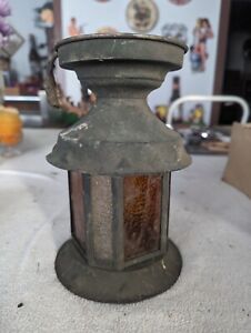 Vintage Stained Glass Light Fixture Wall