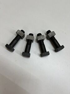 Four Nos Vintage Square Head Machine Bolts 3 X 3 4 With 4 Square Nuts