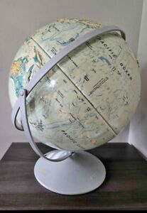 Vintage 16 Nystrom Sculptural Relief Globe Topographical Large Classroom