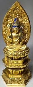 Kannon Bosatsu Buddha Wooden Statue 8 2 Inch Old Japan Vintage Buddhism Art