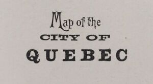 Vintage 1900 Quebec City Canada Map 14 X11 Old Antique Original Place Royale