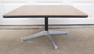 Eames Herman Miller Square Coffee Table Aluminum Pedestal 30 Inch Square 16 Tall