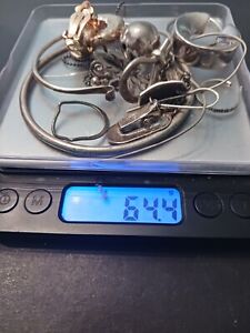 64 4 Grams Clean Scrap 925 Sterling Silver Items Tested No Stones Some Wearable