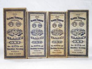 4 Boxes Vintage Clark S Thread Company Spools 10 40 60