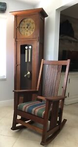 Signed Stickley Spindle Rocker 91 376r Mission Arts And Crafts Rocking Chair