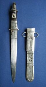 An Old Vintage Tuareg Dagger In Silver No Knife Sword North African Antique
