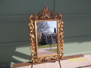 Vintage Ornate Syroco Homco Hollywood Regency 2075 Wall Accent Mirror 30 X 19 5