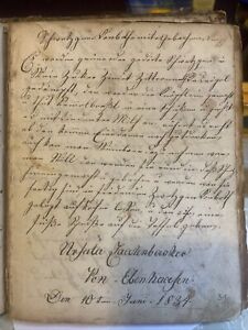 1834 Handwritten German Woman S Diary Handgeschrieben Deutsch Complete 120 Pg 