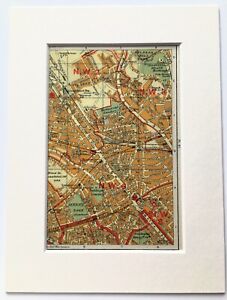 Antique 1920s London Map Mounted Colour Hampstead Kilburn Cricklewood 5