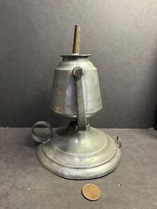 Antique Marine Pewter Gimbaled Whale Oil Lamp Finger Lamp Or Sconce Ship S