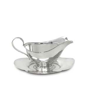 Gorham Sterling Silver Gravy Boat 709 With Attached Underplate
