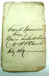 1807 Cover Page Entry By Frank Lammer Mission Sabbath School 2nd R P Church