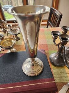 Vintage Gorham 8 3 4 Sterling Silver Trumpet Formed Vase Weighted 614