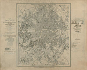Stanford S Library Map Of London Index Map 1895 Old Antique Plan Chart