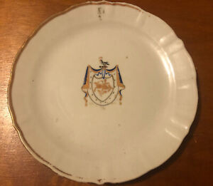 18th Century Chinese Antique Armorial Porcelain Plate