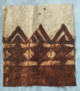 Vintage Tapa Bark Cloth Art South Pacific Tonga Native Tribal Primitive