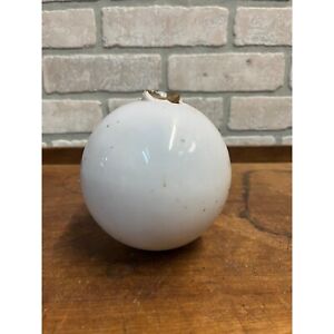 Vintage Early 1900s White Milk Glass Lightning Rod Glass Ball Globe
