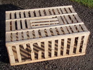 Large Antique Primitive Chicken Coop Box Cage Rooster Rustic Country Farm Wooden